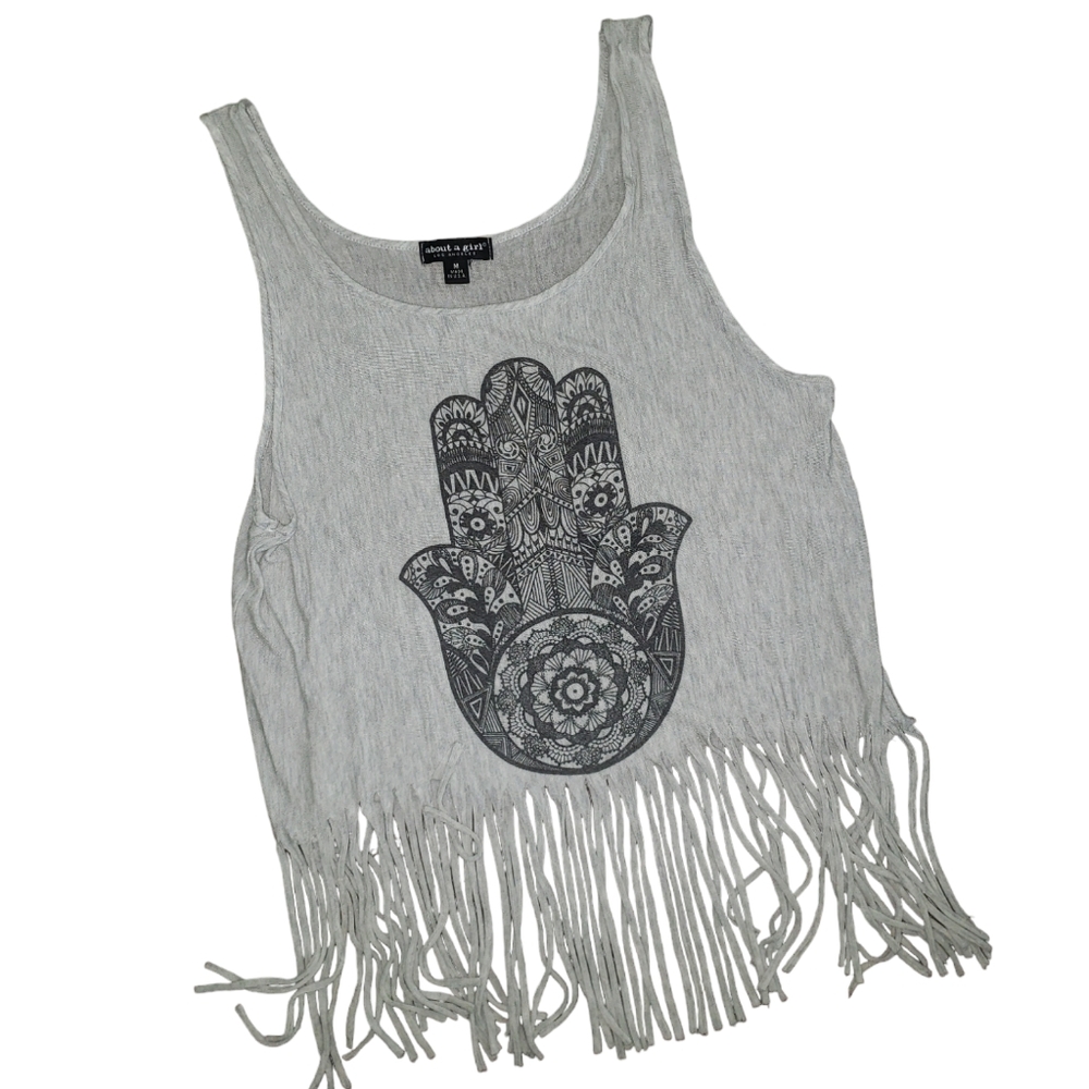 About a girl grey fringe topper